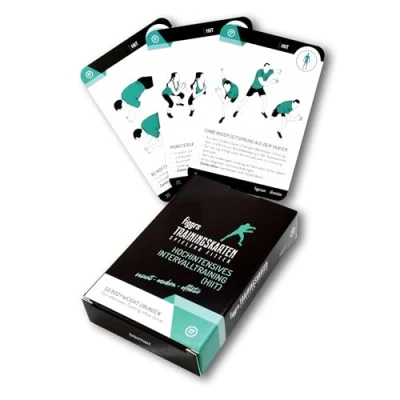 Abbildung von figgrs® Hochintensives Intervalltraining (HIIT) 57 Trainingskarten mit 50 Bodyweight Fitness Übungen für Sport zuhause &amp; überall