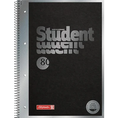 Abbildung von BRUNNEN Collegeblock Premium Student „Hardwired“ A4, Lineatur 27, 80 Blatt, schwarz