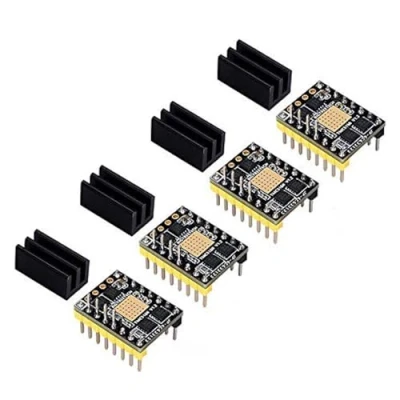Abbildung von BIGTREETECH TMC5160T V1.0 Schrittmotor StepStick Mute Silent Driver Support SPI mit Kühlkörper für die 3D Druckersteuerplatine (4 Stück)