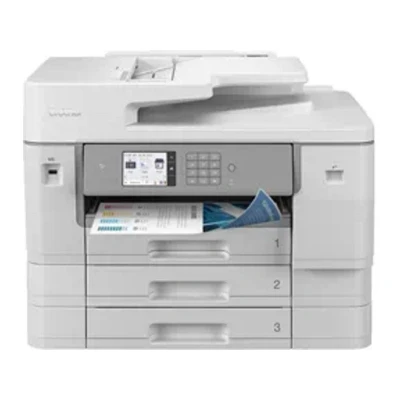 Abbildung von Brother MFC J6957DW DIN A3 Business Ink 4 in 1 Multifunktionsgerät (30 Seiten/Min, Tintenstrahl, USB, LAN, WLAN, Duplexdruck) weiß/grau, 576 x 477 445 mm (BxTxH)
