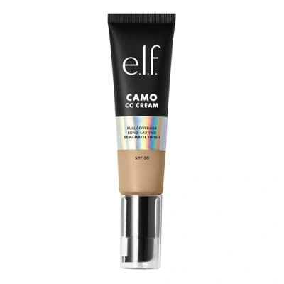 Abbildung von e.l.f. Camo CC Cream, Farbkorrigierende Foundation Mit Mittlerer Bis Voller Deckkraft Und LSF 30, Vegan &amp; Tierversuchsfrei, Light 205 C, 30 g