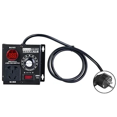 Abbildung von Dimmschalter AC 220V 9A 4000W SCR Spannungsregler Motor Lüfter Drehzahlregler Dimmer (EU Plug)