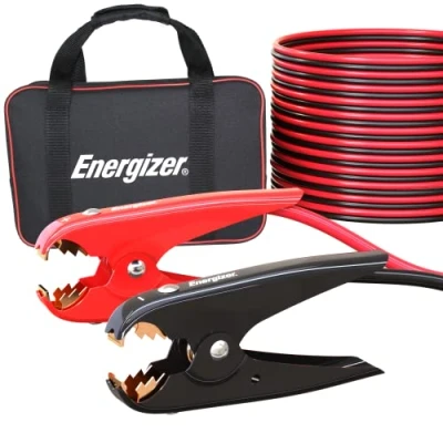 Abbildung von Energizer Starthilfekabel für Autobatterie, Robustes Kfz Starthilfe, Leere oder schwache Batterien, mit Tragetasche im Lieferumfang enthalten (1 Gauge)