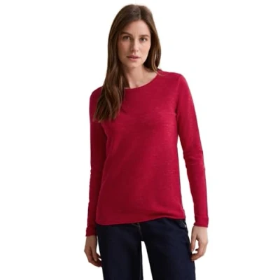 Abbildung von CECIL Damen B302977 Strukturshirt, Heather Granita Red Melange, S EU