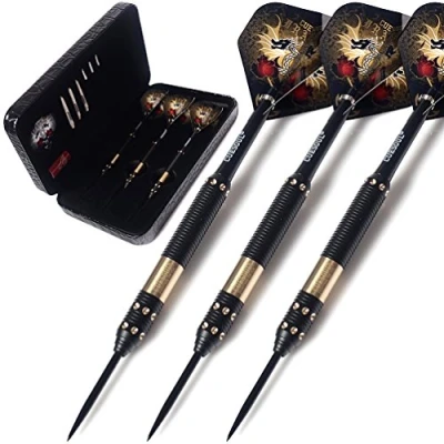Abbildung von CUESOUL 25 Gramm Stahlspitze Darts mit Deluxe PU Fall Dragon Series 003