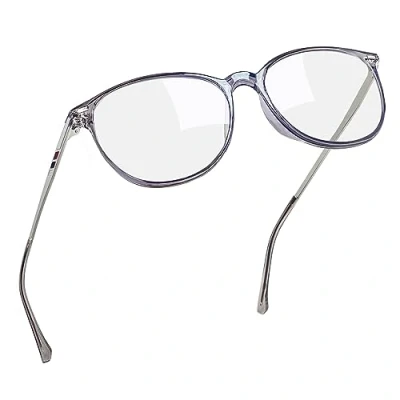 Abbildung von Joopin Retro Blaulichtfilter Brille Herren Ohne Stärke Damen und Blaufilter Durchsichtige Blaulichtbrille Blue Light Glasses(Transparent)