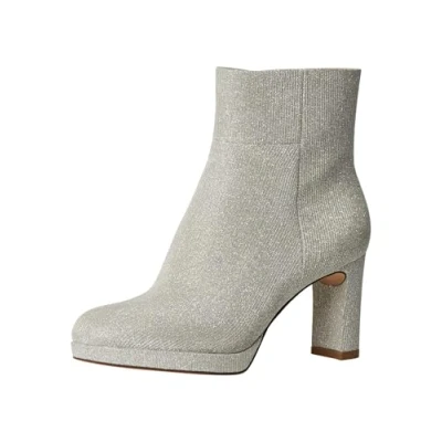 Abbildung von Tamaris Plateaustiefelette, Damen, Größe: 42, Silver glam Schuhe