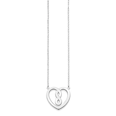 Abbildung von THOMAS SABO Unisex Kette mit Anhänger 38 42cm Unendlichkeit Herz Halskette 925 Silber 0.1 cm KE1496 001 12 L42v