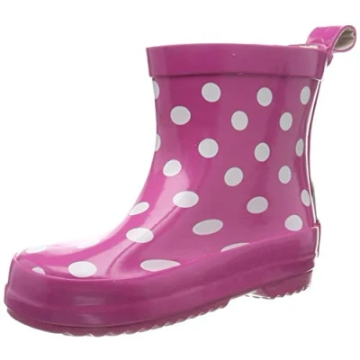 Abbildung von Playshoes Unisex Kinder Gummistiefel Halbschaft Regenstiefel, pink Punkte, 26 EU