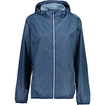 Abbildung von CMP Damen Regenjacke mit abnehmbarer Kapuze, Blau, D36