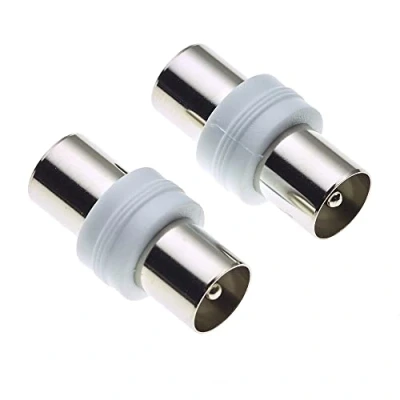 Abbildung von TV Koax Stecker Adapter Hohlstecker Koppler Konverter für Satelliten FM Koaxialkabel Antenne 2 Stück