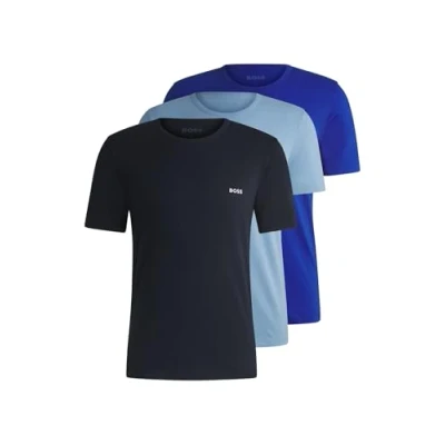 Abbildung von BOSS Classic 3 PACK Nachtwäsche Shirt, Herren, Größe: Small, Blue