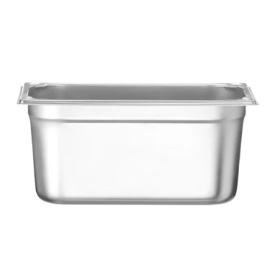Abbildung von HENDI Gastronormbehälter, Temperaturbeständig von 40 bis 300C, Heissluftöfen Kühl und Tiefkühlschränken Chafing Dishes Bain Marie, Stapelbar, 5,7L, GN 1/3, 325x176x(H)150mm, Edelstahl