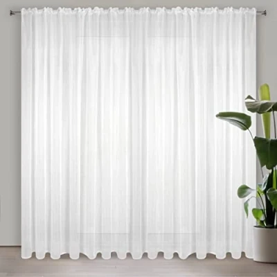 Abbildung von Eurofirany Lucy Voile Vorhang, Weiß, 300 x 270 cm