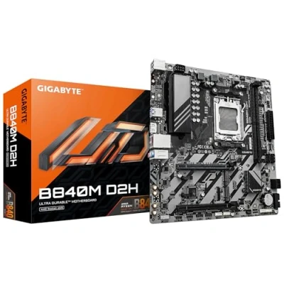 Abbildung von Gigabyte Mainboard »B840M D2H AMD Ryzen 9000 CPUs, 5+2+2 Phasen VRM, bis zu 76«
