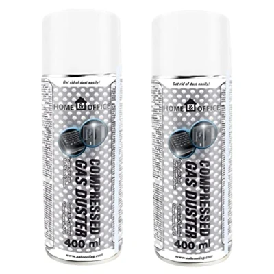 Abbildung von AABCOOLING 2 x 400ml Home&amp;Office Druckluftspray K1 Druckluft aus der Dose für die Reinigung von Multimedia, Staubgebläse, Druckgasreiniger druckluft, Büromaterial, Duster Spray, Reinigungsgeräte