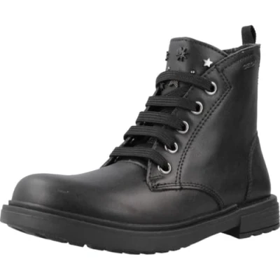 Abbildung von Geox Eclair Schnürstiefelette für Kinder, Größe: 32, Black Schuhe