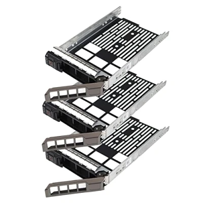 Abbildung von Heretom 3er Pack 3,5&quot; SAS SATA SATAu Festplatten Caddy Gehäuse, kompatibel für Dell PowerEdge R310 R320 R410 R415 R510 R515 R610 R710 T610 T710 KG1CH F238F