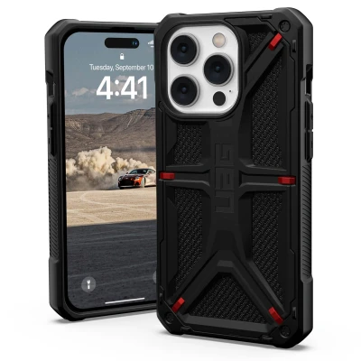 Abbildung von Apple iPhone 14 Pro Hülle Kunststoff UAG Hard Case/Backcover Handyhülle Schwarz Shockproof/Stoßfest
