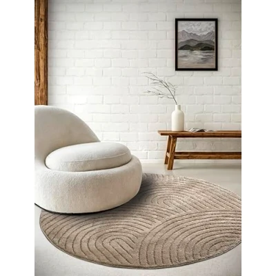 Abbildung von ELLE DECORATION Designteppich »Cosy Panglao, auch als Rundteppich erhältlich«, rechteckig, 14 mm Höhe, uni Kurzflor, Hoch Tief Struktur, modern, Skandi, Boho, Wohnzimmer