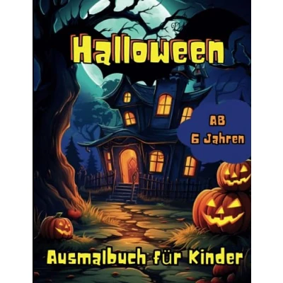 Abbildung von Halloween Ausmalbuch für Kinder: 50 Motive zum Ausmalen und Herbst Ausmalbilder Kinder Einseitig bedruckt