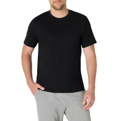 Abbildung von Amazon Essentials Herren T Shirt mit lockerer Passform, Schwarz, XS