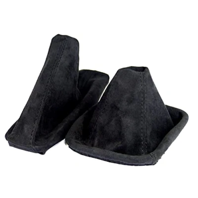 Abbildung von L &amp; P Car Design L&amp;P A0100 Schaltsack Schaltmanschette + Handbremsmanschette kompatibel mit BMW 3er e46 weiche Microfaser Schwarz