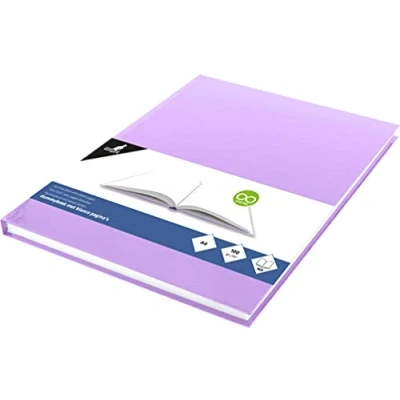 Abbildung von Skizzenbuch Kangaro KTC A5 blanko mit lila violetter Pastell Hardcover, 80 Blatt 100 gramm weiß Säurefreies Papier, K 5355, violett