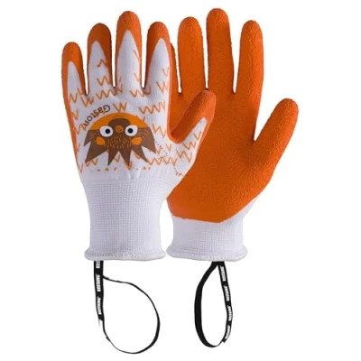 Abbildung von ROSTAING Kinder Gartenhandschuhe GASTON Paar Garten und Heimwerkerhandschuhe Anti Schnitt Handschuhe für kleine empfindliche Hände die Sicherheit Ihrer Kinder, Orange, 46 Jahre