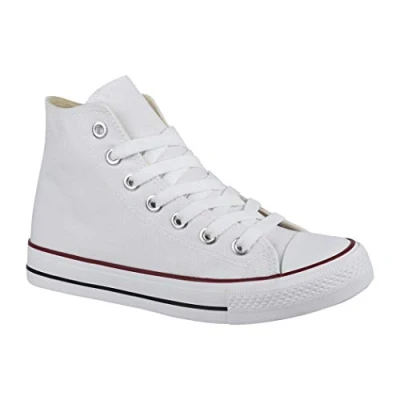 Abbildung von Elara Unisex Sneaker High Top Sportschuhe Chunkyrayan 85 109 B Weiss 46