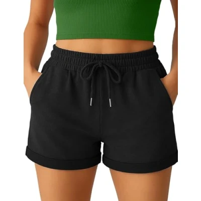 Abbildung von Smith &amp; Solo Kurze Hose Damen Shorts Sommer Hosen, Laufhose Kurz Sporthose, Trainingshose Sportshorts Women Laufshorts (Anthrazit, 2XL)