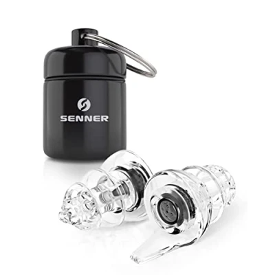 Abbildung von Senner ® MotoPro Gehörschutz Ohrstöpsel Motorrad und Motorsport, leicht zu tragen leise, vermindert Windgeräusche, Verkehr bleibt hörbar, mit Alubehälter, wiederverwendbar, Lärmschutz