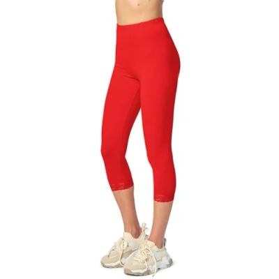 Abbildung von Merry Style Damen 3/4 Leggings MS10 290(Rot, M)