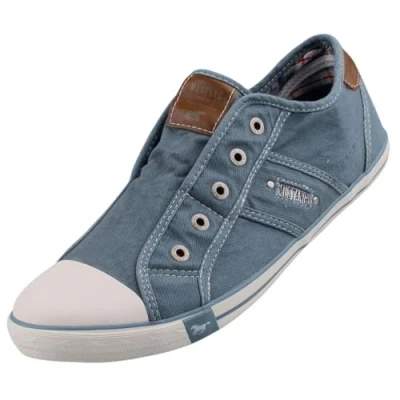 Abbildung von MUSTANG Damen Canvas Sneaker Graublau, Schuhgröße:EUR 40