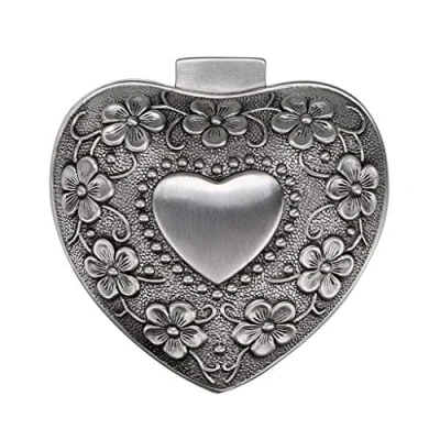 Abbildung von SUMNACON Schmuck Aufbewahrungsbox aus Metall, antiker Aufbewahrungskoffer in Herzform, kleine für Ringe, Halsketten, Ohrringe, Schmuckstücke, Andenken, Organizer