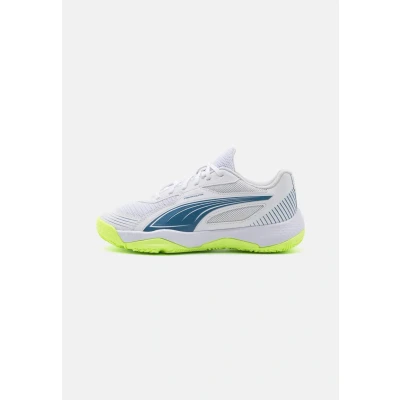 Abbildung von Puma Solarflash III JR Unisex Handballschuh für Kinder, Größe: 35.5, White/blue horizon Schuhe