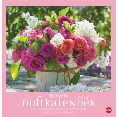 Abbildung von Rosenduftkalender 2025: Duftender Posterkalender für die Wand mit 12 prachtvollen Fotos der schönsten Rosen. Dekorativer Wandkalender Tipps und Rezepten.