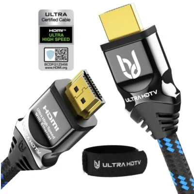 Abbildung von Ultra HDTV 8K HDMI Kabel 3m High Speed 2.1 Kabel, 48 Gbps für 8K@60Hz &amp; 4K@120Hz Premium Zertifikat DTS: X, HDCP 2.2&amp;2.3, HDR10+, eARC