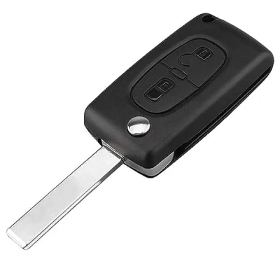 Abbildung von OcioDual CE0536 2 Tasten mit HU83 Schlüssel, Gehäuse der Fernbedienung Autoschlüssel Kompatibel Peugeot 206 207 306 307 308 407 607 806, Citroen C2 C3 C4 C5 C6, Auto Key Case