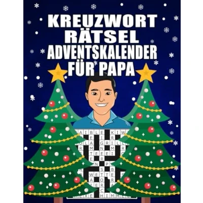 Abbildung von Kreuzworträtsel Adventskalender für Papa: Großer Rätsel Väter I Rätselspaß mit liebevoll gestaltetem Innenleben Inkl. Anleitungen und Lösungen Extra Groß