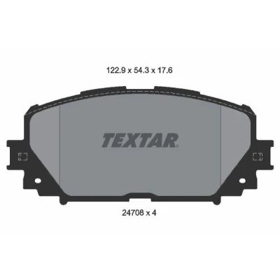 Abbildung von TEXTAR 2470801 Bremsbelagsatz nicht für Verschleißwarnanzeiger vorbereitet TOYOTA: Yaris II Hatchback, III Verso S