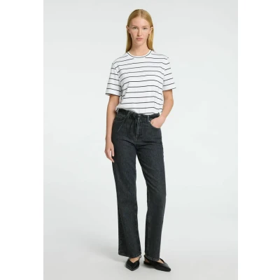 Abbildung von Selected Femme Slfessential SS Striped BOXY NOOS Tshirt print, Damen, Größe: 38, Bright white