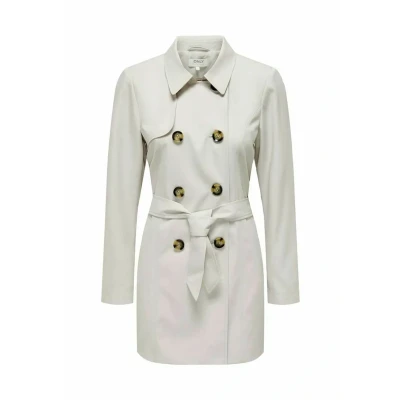 Abbildung von ONLY Damen Kurzmantel ONLValerie Trenchcoat lange Jacke mit Gürtel 15191821 Moonbeam M