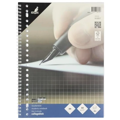 Abbildung von Kangaro Collegeblock A4 kariert 10mm 23r 60g, 80 Blatt, K 5574, 29.7x22x0.8