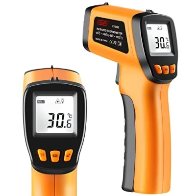Abbildung von Infrarot Thermometer ( 50 C bis 550 C), XinJiaYi Laser Temperaturpistole für Pizzaofen, berührungslose Pistole Kochen/BBQ/Grill/HVAC, Oberflächenthermometer, Gelb