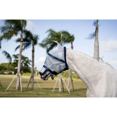 Abbildung von Rambo by Horseware Fly Mask Azure Blue/Navy/Electric BlueVerkauft von Agradi