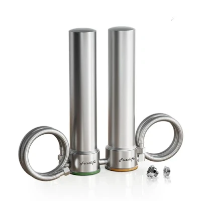 Abbildung von Frizzlife UDS99 S Untertisch Wasserfiltersystem, 8 stufige Wasserfilterung mit Direktanschluss, 0,5 Mikron, reduziert 99,99% Blei, Chlor, Schwermetalle, Kalk und Kalkstein, Edelstahl