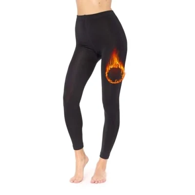 Abbildung von Merry Style Thermo Leggings Damen Gefütterte Thermoleggings Thermohose Winter Warm Outdoor für MS ATX 441 (Schwarz, 3XL/4XL)