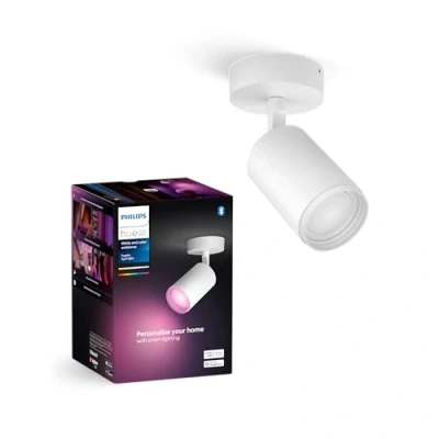 Abbildung von Philips Hue White &amp; Color Ambiance Fugato Spot 1 flg. Weiß 1x350lm, dimmbar, 16 Mio. Farben, steuerbar via App, kompatibel mit Amazon Alexa (Echo, Echo Dot)