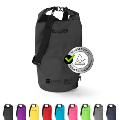 Abbildung von #DoYourOutdoor Where Tomorrow Dry Bag Tasche 10L schwarz Wasserdichter Rucksack Wasserfester Beutel &amp; Packsack Drybag ideal für Boot, Kajak, Angeln und Camping
